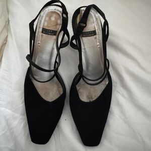 Stuart Weitzman Black Strappy Heels